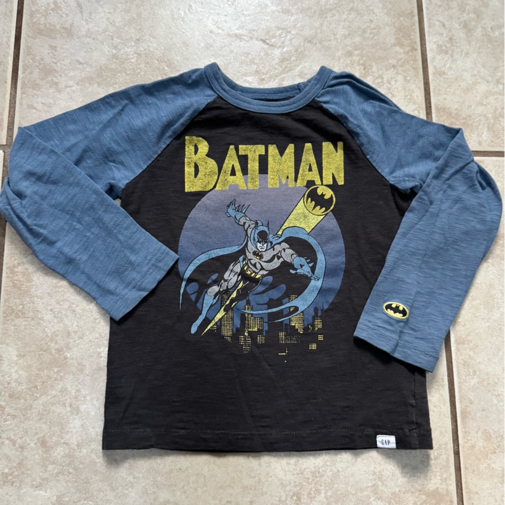 GAP Batman Long Sleeve Shirt - Blue and Black